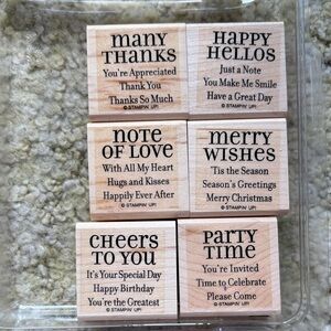 Stampin' Up! Lots of Thoughts wooden rubber Stamp Set
